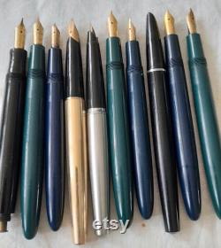 10 x vintage Parker Fountain Pens for sale .