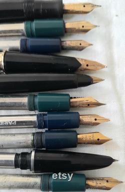 10 x vintage Parker Fountain Pens for sale .