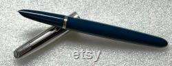 1950's Parker 51 Special Cedar Blue chrome Aerometric fountain pen