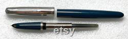 1950's Parker 51 Special Cedar Blue chrome Aerometric fountain pen