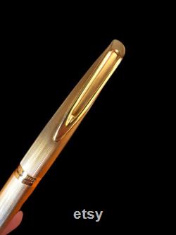 1980s Waterman C F 18K Gold Plated Fountain Pen, Vintage Pen, Collectible Pen, Prestigiou Pen, Fountain Pen as a Gift, Vintage Rare Waterman