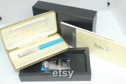 2002 PARKER 51 Empire State Blue Special Edition 18k Fine Fountain Pen