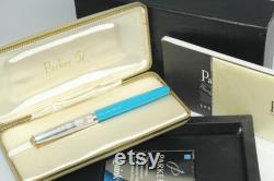 2002 PARKER 51 Empire State Blue Special Edition 18k Fine Fountain Pen