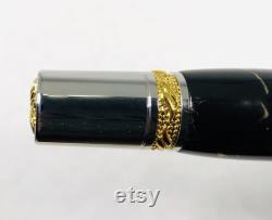 24kt Gold Rhodium and Trustone Rollerball Pen Magnificent Gift for Him or Her-OOAK