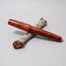 32F Amboyna Wood Fountain Rollerball Convertible Pen. Handmade.