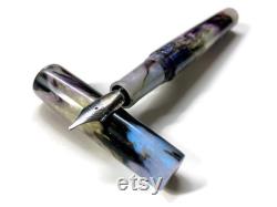 Abalone Sparkle Burton Model Custom Handmade Fountain Pen