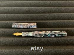 Abalone bespoke fountain pen in ultra gloss
