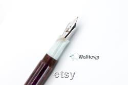 Abstract Peony with Longevity Color Shift Onslow Model 6 Jowo Handmade Fountain Pen
