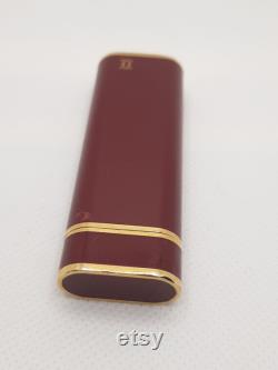 Accendino Must de Cartier Lighter red bodeaux gold thin line