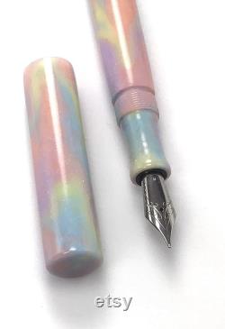 Acrylic Fountain Pen Pink Baby Blue Yellow Purple Diamond Cast Acrylic See Video Bespoke Kitless Fountain Pen 001BSO