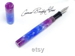 Acrylic Fountain Pen Purple and Blue Crush Acrylic See Video Bespoke Kitless Fountain Pen 004BSE