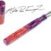 Acrylic Fountain Pen Purple and Flame Orange Crush Acrylic See Video Bespoke Kitless Fountain Pen 005BSE