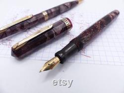 Amethyst Shell Eversharp Doric fountain Pen and Pencil Set restored