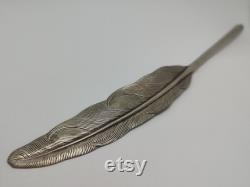 Antique Silver dip in ink feather pen ,800 silver DIP nib PEN Hallmarked