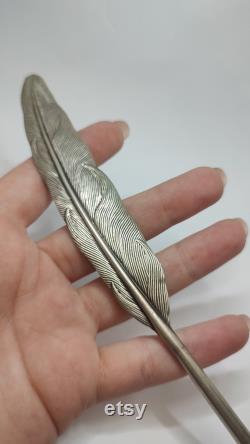 Antique Silver dip in ink feather pen ,800 silver DIP nib PEN Hallmarked