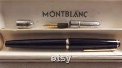 Antique authentic Montblanc Fountain pen in original box with second nib from estate sale fountain pen, pen nibs- calligraphy writing