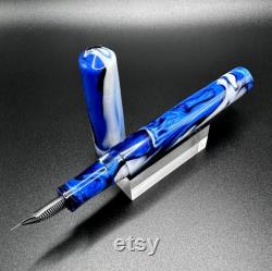 Artisan Fountain Pen Blue Swirl Choice of JOWO 6 Nib