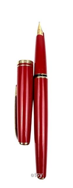 Authentic Montblanc Generation Red GT Fountain Pen, 14K Gold NIB Made in Germany