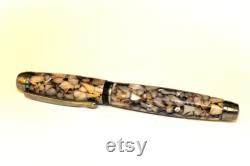 Beach Pebble Sea shell Premium Quality Fountain Pen, Custom Made, Luxury Gift Box, Converter and ink Kit included