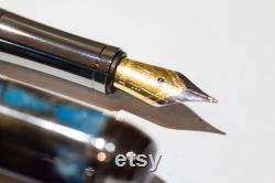 Beaufort Mistral Rollerball and Fountain Pen Set in Custom Acrylic and Black Cholla
