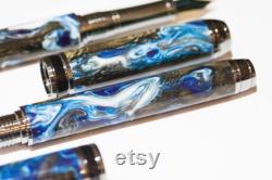 Beaufort Mistral Rollerball and Fountain Pen Set in Custom Acrylic and Black Cholla