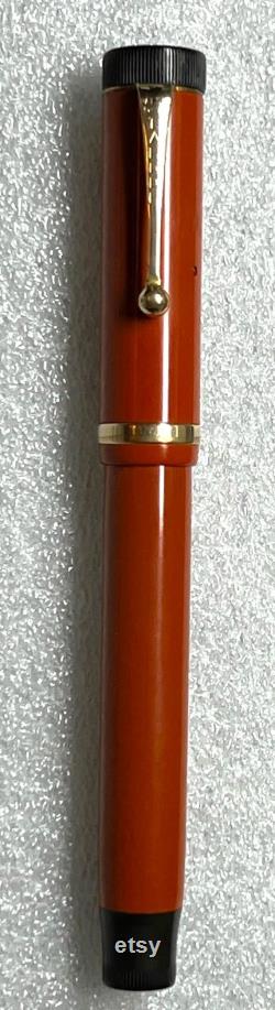 Beautifully Restored 1920 s Duofold Sr. Chinese Red (Permanite) fountain pen