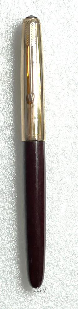 Beautifully Restored 1949 Parker 51 Cordovan Brown with G.F. cap fountain pen