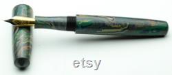 Bespoke, Kitless Green swirl Ebonite Fountain Pen