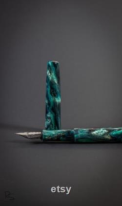 Bespoke handmade Resin Fountain Pen 2nd Sin DiamondCast