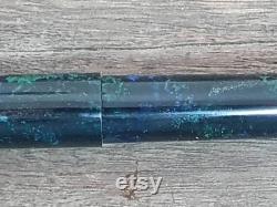 Black, blue and green custom fountain pen