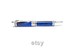 Blue Sapphire Fountain Pen Lotus Fountain Pen Lotus Flower Pen Navy Blue Fountain Pen