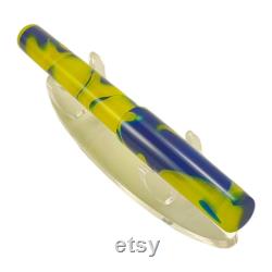 Blue and yellow acrylic fountain pen
