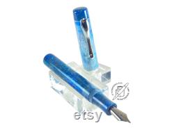 Blue color shift fountain pen with Bock nib