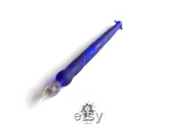 Calligraphy Pen, blue monster, Gift for Men, Glass Dip Pen, Funny , fountain pen