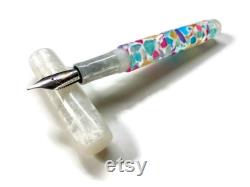 Candy Nougat II Pearl White Acadia Model Custom Handmade Fountain Pen