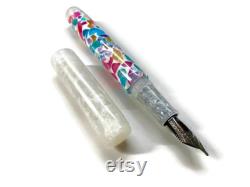 Candy Nougat II Pearl White Acadia Model Custom Handmade Fountain Pen