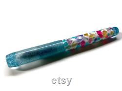 Candy Nougat Teal Acadia Model Custom Handmade Fountain Pen