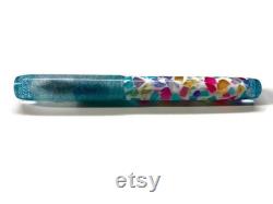 Candy Nougat Teal Acadia Model Custom Handmade Fountain Pen