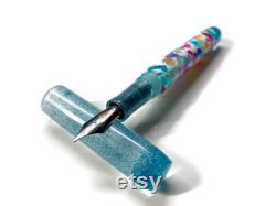 Candy Nougat Teal Acadia Model Custom Handmade Fountain Pen