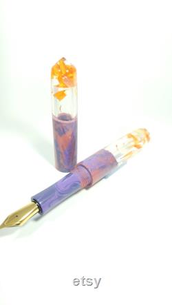 Chrysanthemum (Yellow and Orange) Henry Model Custom Fountain Pen