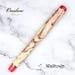 Cinnabar Sands with Ruby Pearl Onslow Brass Model 6 Jowo Handmade Fountain Pen