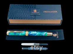 Com on Iwanna Leia Gold Handmade Fountain Pen, Luxury, One of a Kind. Ink, Converter, Sleeve, and Box Included. Handcrafted By Highlander Pen