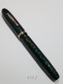 Conklin Nozac (emerald green V-line) 1930's