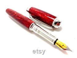 Conway Stewart Red Stardust fountain or rollerball pen