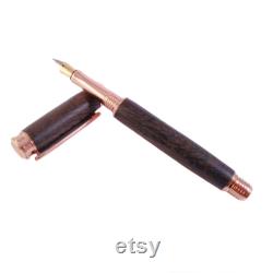 Copper fountain pen in Irish Bog Oak,