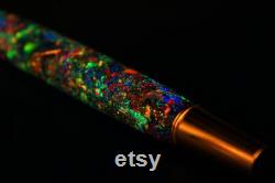 Cosmic Space Pen, Galaxy Art, Real Meteorite, Moldavite, Opal, Premium hand-made , Aurora Nebula, crystal glow, Gold, Chrome, Ballpoint