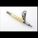 Cream and Gold Stone Composite Fountain Pen, Chrome Finish, Ink Pen, Desk Accessory, Quill Pen, Old Fashioned Pen, Dip Pen
