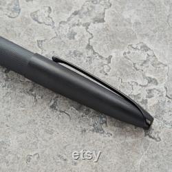 Cross ATX Brushed Metallic Black Fountain Pen Engraved Pen Dispatched Next Working Day