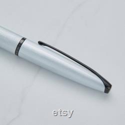 Cross ATX Brushed Metallic Chrome Fountain Pen Engraved Pen Dispatched Next Working Day