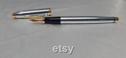 Cross Townsend Medalist Chrome Fountain Pen 23kt Gold Plated Appointments 23kt Gold Plated M Nib